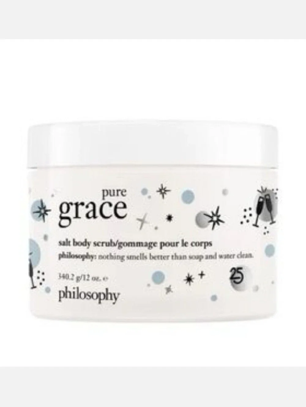 NEW Philosophy Pure Grace Salt Body Scrub 12 oz.